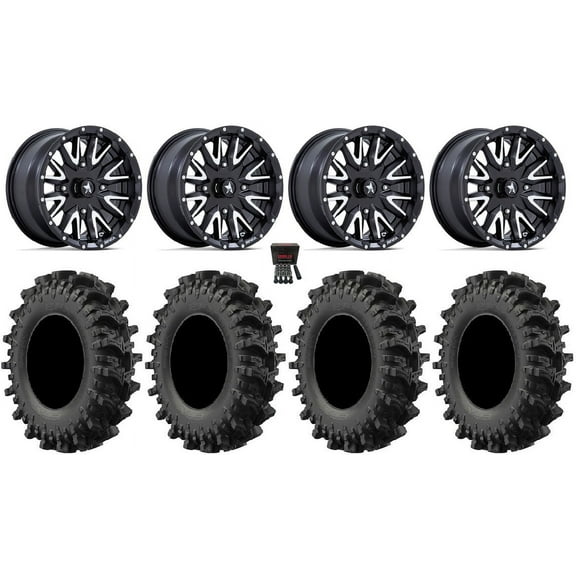 MSA Creed 24" Wheels Machined 40" MotoSlayer Tires Sportsman RZR Ranger