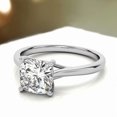 thumbnail image 2 of Auory Solitaire Engagement Ring White Gold Plated 1.79 Carat Cushion Cut Lab Created Moissanite Ring for Women, 2 of 10