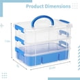 thumbnail image 4 of 3-Layer Organizer Case Stack & Carry Box, Plastic Multipurpose Storage Container Box, Portable Handled Storage Box with Removable Tray for Organizing Sewing Supplies, 4 of 5