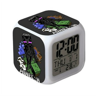 aixomy LED Stitch Anime Digital Alarm Clock - Mini size, 8cm,3 inch, 7 Colors Change, Temperature, Perfect for Kids Bedroom(14)