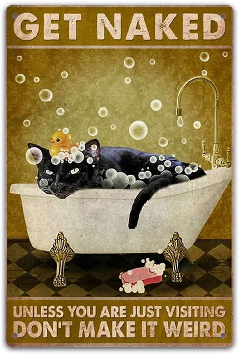 Bathe Black Cats Poster, Bathroom Funny, Cats Lovers, Bathroom Wall Art