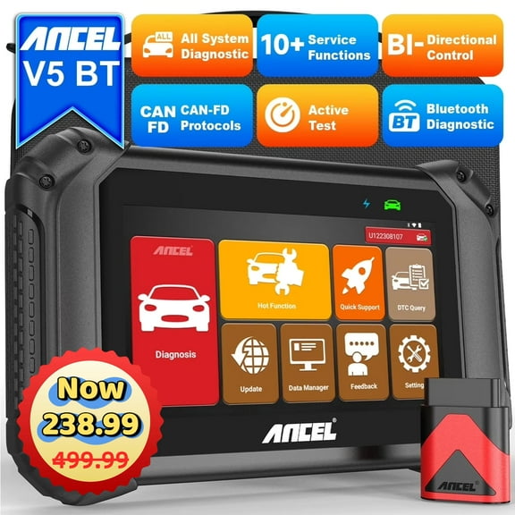 ANCEL Bidirectional Scan Tool Car Diagnostic Code Reader, Full Systems OBD2 Scanner Diagnostic Tool