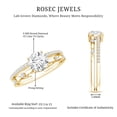 thumbnail image 6 of Rosec Jewels Lab Grown Diamond Solitaire Ring - Double Band Engagement Ring 1 Ct - 6 mm - EF-VS Grade, 10K Yellow Gold, US 12.50, 6 of 7