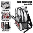 thumbnail image 4 of Hazbin Hotel Clear Backpack See Through Backpack Heavy Duty Bookbag Transparent Bag for Colleges School Work Sport Travel, 4 of 7