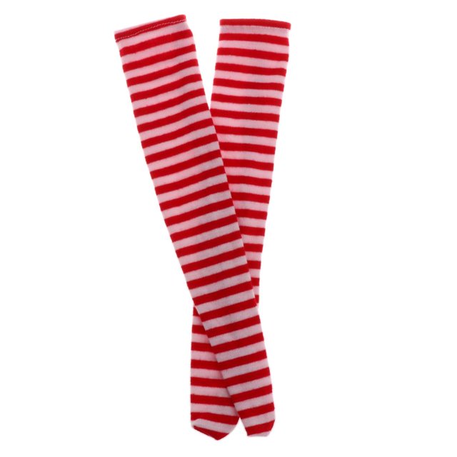 Bjd Ropa Calcetines de Rayas Largas Muñecas Rojas y Blancas 1/3 Baoblaze Calcetines de ropa de muñeca