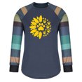 thumbnail image 4 of ICHUANYI Liquidación Moda Mujer Cuello Redondo Manga Larga Estampado Patchwork Casual Camiseta Blusa ICHUANYI WER202308232556, 4 of 8