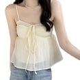 thumbnail image 4 of Blusa Suelta Con Tirantes En El Dobladillo,Top Con Tirantes, Blusa Suelta Y Casual Con Tirantes, Top Sin Mangas Fruncido Para Mujer, Diseñado Con Precisión, 4 of 13