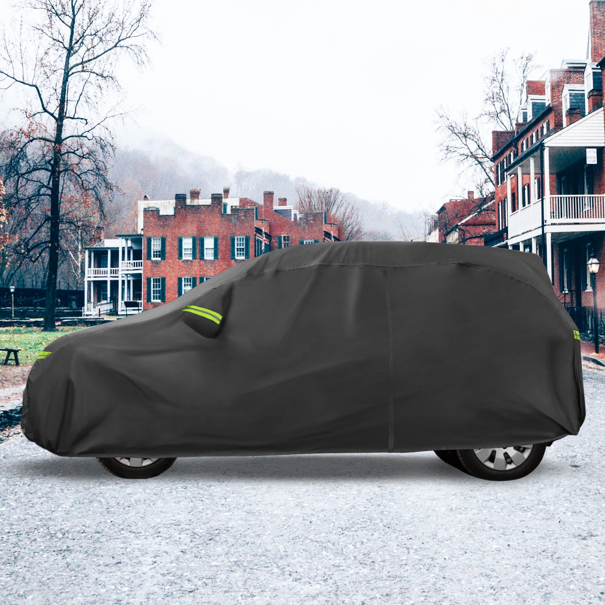 Unique Bargains Waterproof Full Car Cover Zipper 140.16"x64.57"x61.02"