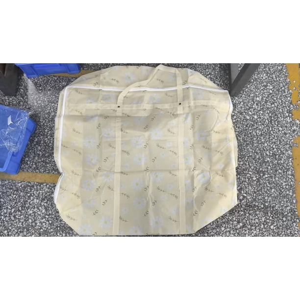 Bolsa de almacenamiento resistente con asas reforzadas: ideal para guardar ropa, edredones, mudanzas y embalaje. Cremallera doble reforzada, ahorra espacio para organizar el armario y viajar.