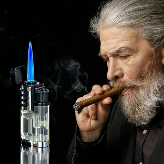 weibbin Outdoor Windproof Lighter Torch Lighter Three Jets Flame Cigars Lighter For Camping,Hiking,