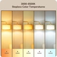 thumbnail image 4 of EDISHINE Modern Arc Gold Floor Lamps for Living Room with Remote, 5CCT, Dimmable, Metal Pole Lamps with Shade for Bedroom, Office, Read Lighting, Bulb Included, 4 of 7