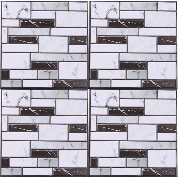 10 pegatinas autoadhesivas 3D para azulejos de pared, 30 x 30 cm, para cocina, sala de estar y salpicadero.