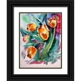thumbnail image 1 of Kovacs, Anna Brigite 12x14 Black Ornate Wood Framed with Double Matting Museum Art Print Titled - Tulips, 1 of 4