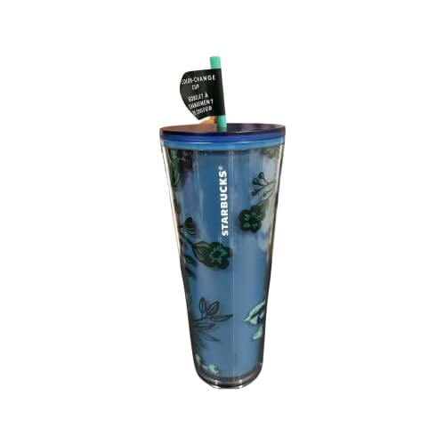Starbucks Color Changing Blue Berry Corsage Cold Cup 24oz