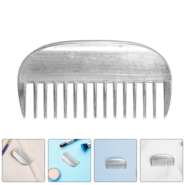 UPOUART 3Pcs Metal Pet Grooming Combs for Cats Polished Surface Ergonomic Handle Silver