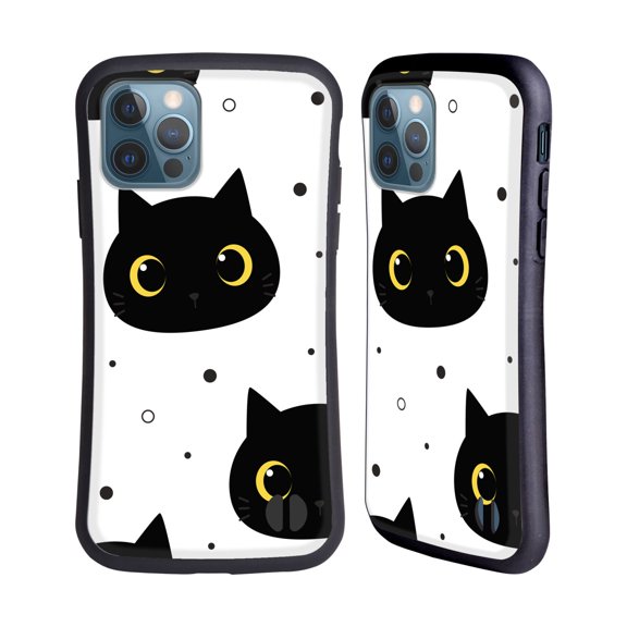 Head Case Designs Officially Licensed Haroulita Magick - Tarot - Mystical Black Cat Hybrid Case Compatible with Apple iPhone 12 / iPhone 12 Pro