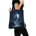 thumbnail image 3 of ASHLEIGH Reaper Moon Skull Moon in Night Sky Reusable Grocery Bags Shopping Bag Canvas Tote Bag Shoulder Bag, 3 of 3