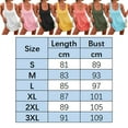 thumbnail image 2 of Women Summer Tank Tops U Neck Casual Sleeveless T-shirts Long Tank Tops, 2 of 4