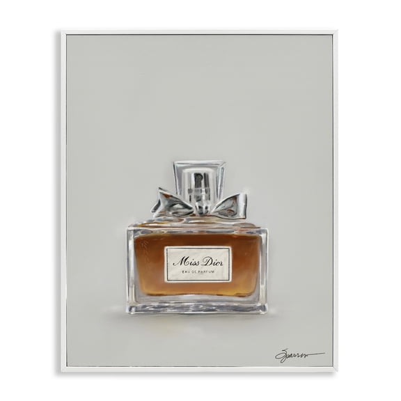 Elegant Fragrance with Bow White Framed Giclee Art, 24 x 30, Made In USA