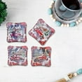 thumbnail image 3 of Square Ceramic Coaster Car and Santa - Set of 4, 3 of 3