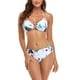thumbnail image 2 of Conjunto de bikini con tiras cruzadas y cuello halter, conjunto de bikini de 3 piezas para mujer, conjunto de top de bikini tankini para mujer, solución innovadora, 2 of 6