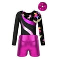 thumbnail image 4 of DPOIS Leotards for Gymnastics Girls Dance Outfits with Shorts Activewear Leaves 12, 4 of 7