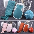 thumbnail image 3 of 3PCS Bath Set Body Back Bath Towel Rub Back Mud Exfoliating Gloves Cleaning Brush Bath Ball Shower Foam Net Bathroom Accessories, 3 of 4