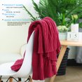 thumbnail image 7 of PiccoCasa Throw Blanket Collection Red Cotton Throw, 70" x 47", 7 of 7