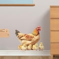 thumbnail image 1 of Pegatina de pared de PVC con diseño de pollos y gallinas, fácil de quitar, para decoración de ventanas, hoteles, baños, casas y cocinas., 1 of 8