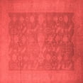 thumbnail image 1 of Ahgly Company Indoor Square Oriental Red Industrial Area Rugs, 4' Square, 1 of 4