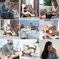 thumbnail image 7 of Tkrady Wooden Dog Cat Family Statue, Handmade Wood Decoration, Cute Puppy, Kitty and People Statue Sculpture Ornament Collectible Figurine Craft Arts for Home, Office, Living Room (I（S）), 7 of 7