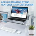 thumbnail image 3 of golytefs Acrylic Monitor Stand Clear Monitor Riser Desk Laptop Stand Riser Computer Stand, 3 of 9