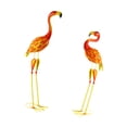 thumbnail image 5 of simhoa 2 Pieces Metal Flamingo Garden Statue Outdoor Sculpture Height 64-70cm Bird Ornaments Photo Props for Backyard Home Festivals, 5 of 9