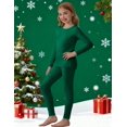 thumbnail image 6 of Arshiner Girl Clothes 2 Piece Outfits Slim Long Sleeve Shirt and Leggings Sets Thermal Underwear Brown, 6 of 6