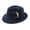 Navy Blue, variant on KMYY Men Fedora Hat Feather And Bow Decor Vintage Short Brim Felt Hat Women Panama Hat 1920s Floppy Hat for All-Day Wear