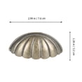thumbnail image 2 of 6pcs Shell Designed Knobs Vintage Drawer Knobs Decorative Cabinet Handles, 2 of 6