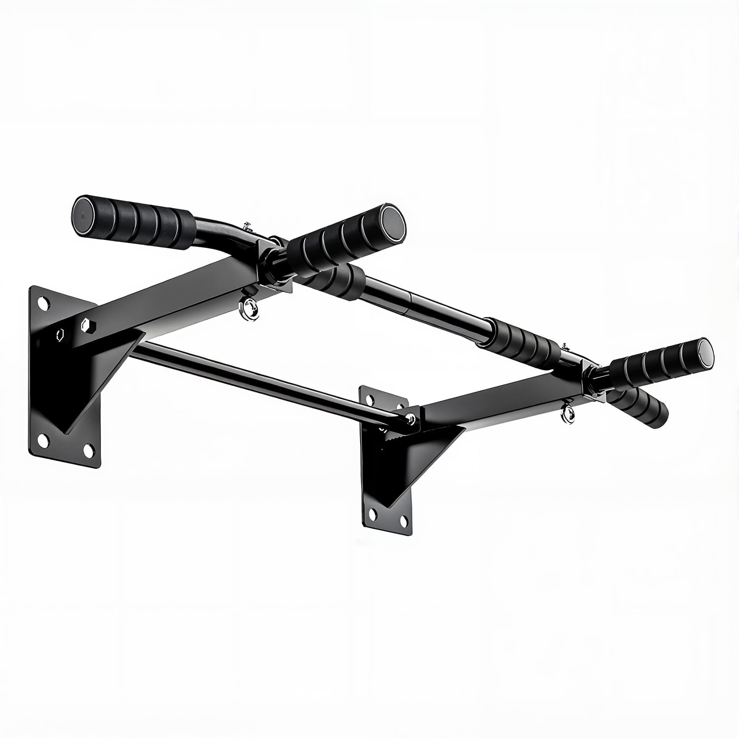 Heavy Duty Wall Mounted Pull Up Bar Chin Up Bar Home Gym Equipment with Suspension Anchors Black