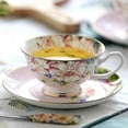 thumbnail image 2 of 220ml, Fine Bone China Vintage Tea Cup Set, Craft Tea Cup With Saucer, Porcelain Coffee Cup, Cafeteira Porcelain Cup And Saucer, 2 of 3