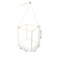 thumbnail image 2 of SEWCHICS Wooden Lantern Frame Kit with Lantern Bracket for Craft Making Beige 1Pack, 2 of 7