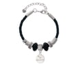 thumbnail image 2 of Delight Jewelry Silvertone Te Quiero Disc Aunt Celtic Knot Leather Bead Bracelet, 7"+2" Extender, 2 of 4
