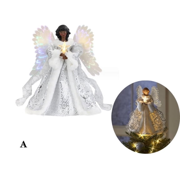 Angel Tree Topper Christmas Tree Decoration Gold Angel Doll Tree Topper Light Up Christmas Tree