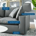 thumbnail image 3 of Loveseat Sofa, Faux Vegan Leather, Grey Gray, Modern Contemporary Urban Design, Living Lounge Room Hotel Lobby Hospitality, 3 of 8