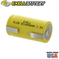 thumbnail image 3 of 10x Exell SubC 1.2V 2000mAh NiCD Rechargeable Batteries with Tabs, 3 of 4