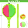 thumbnail image 2 of Tutuviw Toss and Catch Game Ball Set, Outdoor Games for Kids with 2 Paddles 2 Balls Outside Toys(Soft & Suction Ball), Beach Backyard Games Activities for Ages 3-12 (Green), 2 of 7