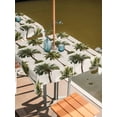 thumbnail image 2 of Outdoor Tablecloth with Umbrella Hole for Patio/Picnic/Party/Camping, Date Palm Trees Waterproof Table Cloth Square Cover Washable, Retro Summer Tropical Trees Plants Beige (54"x 54"), 2 of 8