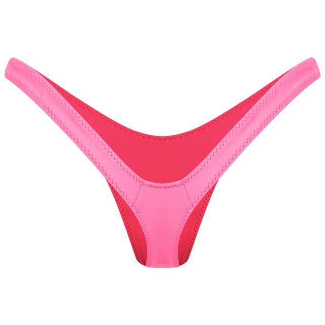 dPois Aguichant Culotte String en Forme de V pour Femmes -t-back Mini Bikini pour Fête à la Piscine Privée Rose G