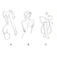 thumbnail image 3 of Billuyoard Arte Mujer Pintura sobre lienzo Cautivador e inspirador Cuerpo de mujer Impresión minimalista Dibujo de una línea Decoración del hogar B, 3 of 6