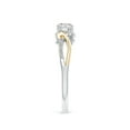 thumbnail image 6 of ANGARA Natural 0.33 Ct. Diamond Three Stone Ring in 14K White & Yellow Gold for Women (Ring Size: 11.5), 6 of 13