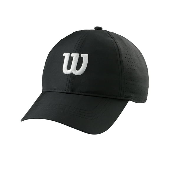 Wilson Ultralight Adult Adjustable Tennis Sport Cap/Hat, Black