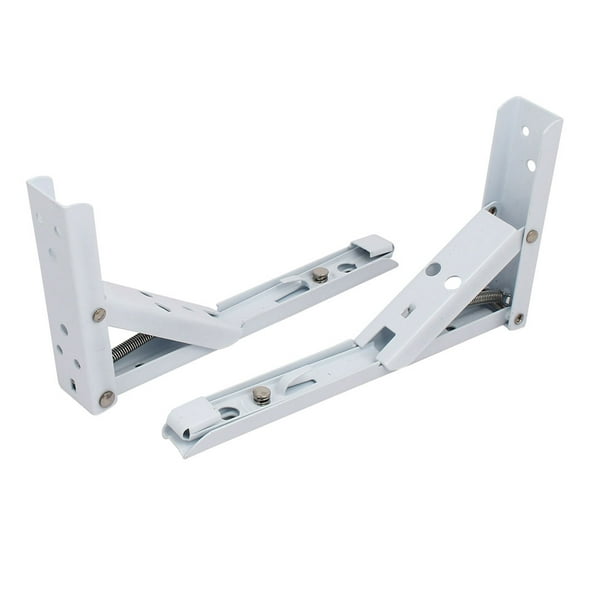 Soporte de estante plegable triangular de 20 cm 8" de longitud con resorte, 2 piezas